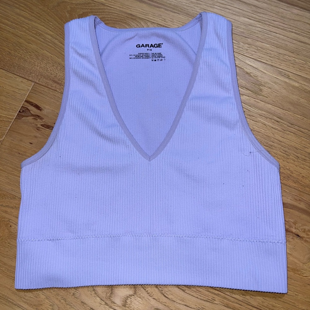 Garage Pastel Purple Crop Top